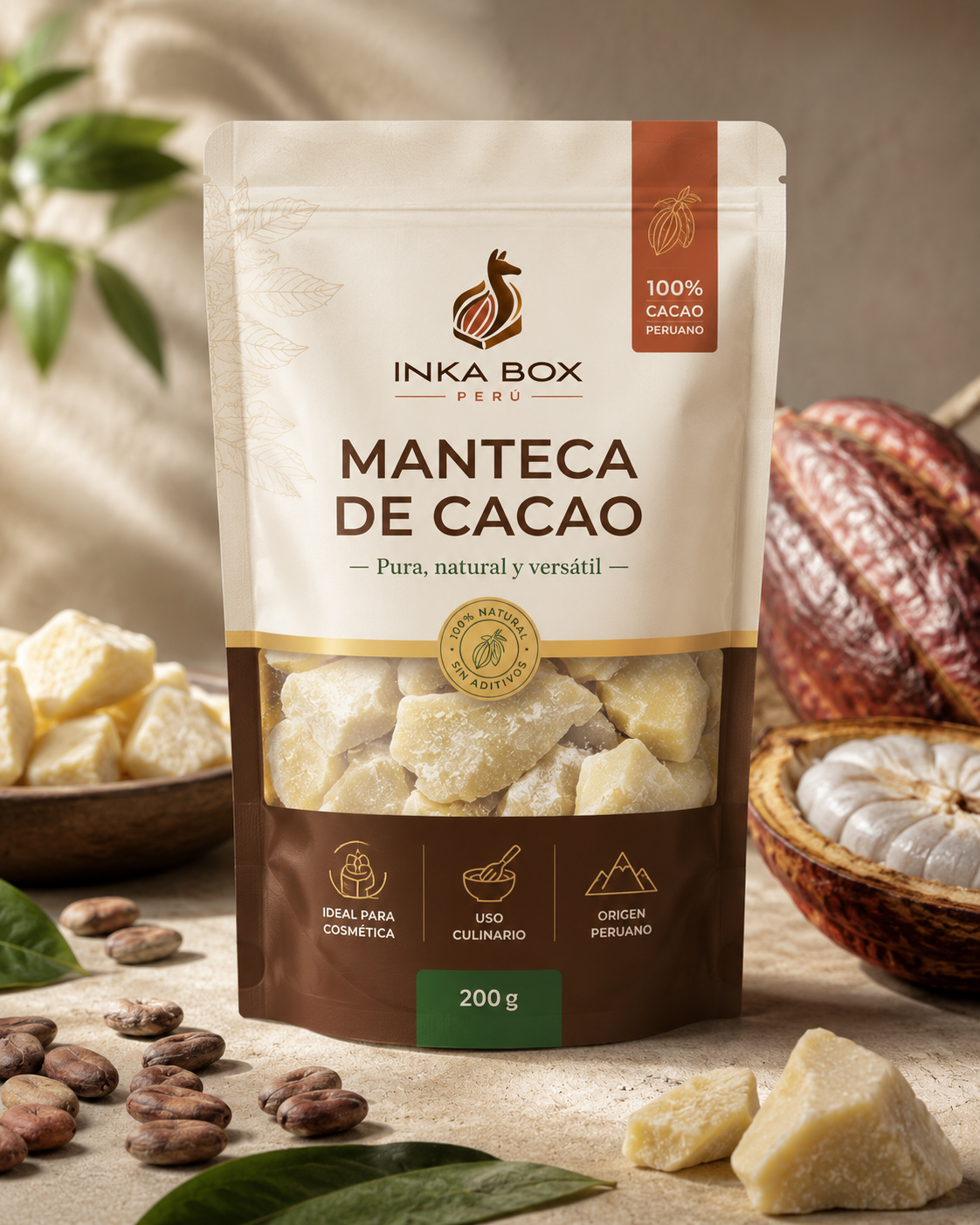 Empaque de manteca de cacao INKA BOX PERÚ