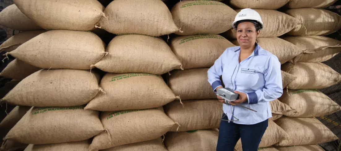 Almacenamiento de sacos de cacao